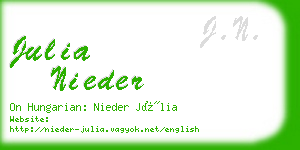 julia nieder business card